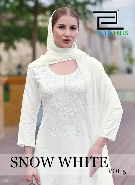 Snow White Vol 5 By Blue Hills 14 Kg Rayon Plazzo Suits Collection